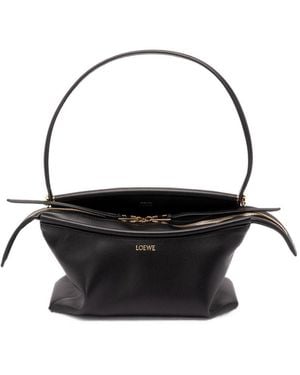 Loewe Whisker Small Leather Shoulder Bag - Black