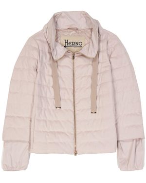 Herno Silk And Cashmere Down Jacket - Pink