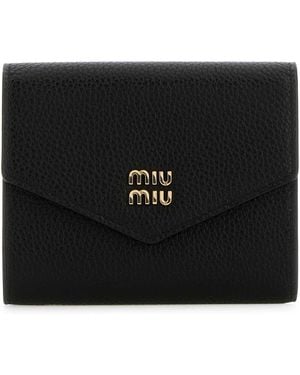 Miu Miu Leather Wallet - Black