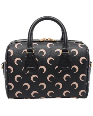 Marine Serre Moon Canvas Strike Handbag - Black