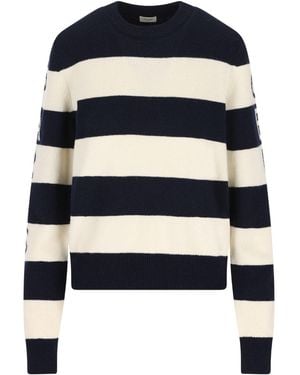 Celine Striped Wool Sweater - Blue