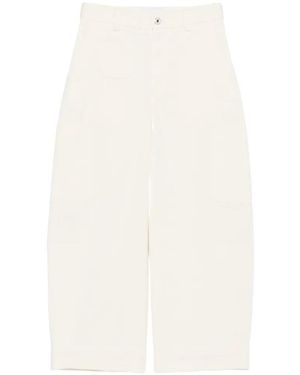 Givenchy Cotton And Wool Cocoon Cropped Cargo Pants - White