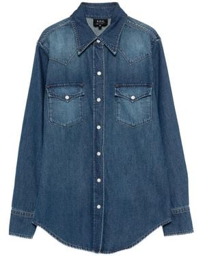 A.P.C. 'Western' Shirt - Blue