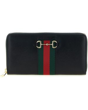 Gucci Horsebit Web' Wallet - Black