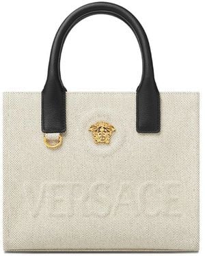 Versace Neutrals Tote Bags - Natural