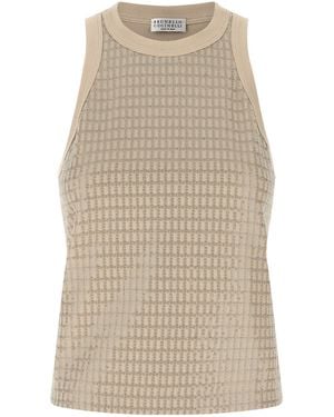 Brunello Cucinelli Cotton Tank Top - Natural