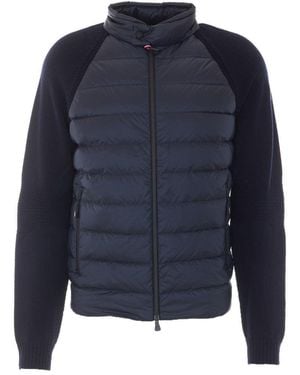 Moncler Logo Tricot Cardigan - Blue