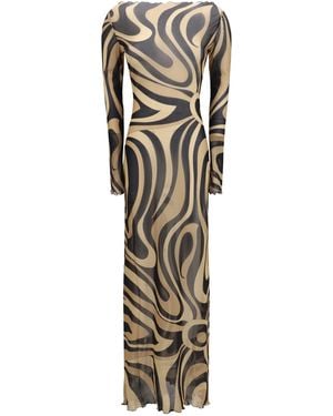 PUCCI Geometric-Pattern Maxi Dress - White