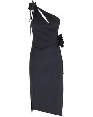 Coperni Asymmetric Mini Flower Gown - Blue