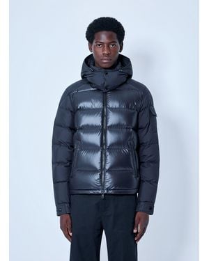 Moncler Maya Hooded Short Down Jacket - Blue