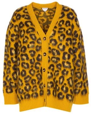 Bottega Veneta Animalier Cardigan - Yellow