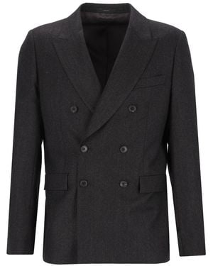 Paul Smith Double-Breasted Wool And Cashmere Blazer - Black