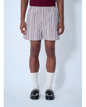 Gucci Striped Logo Motif Shorts - White