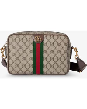 Gucci Ophidia Gg Supreme Fabric Shoulder Bag - Gray