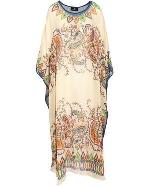 Etro Kaftan With Paisley Print - Natural