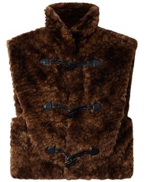 Isabel Marant Marant Etoile Jocya Faux Fur Vest - Brown