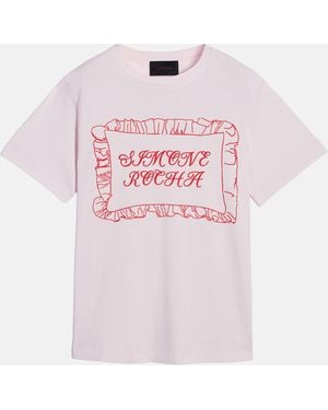 Simone Rocha Pillowcase Print T-Shirt - Pink