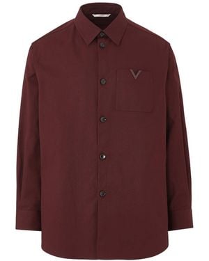Valentino Cotton Shirt Jacket - Purple