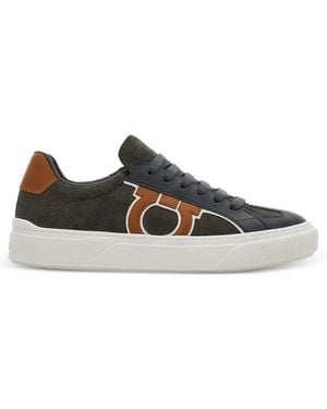 Ferragamo Thor 3 Gancini Sneakers - Gray