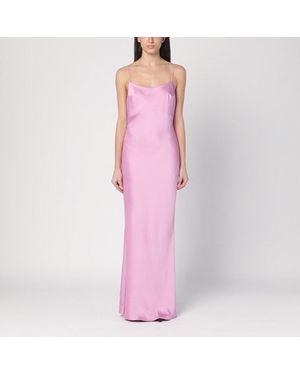 ANDAMANE Peony Color Dress With Back Draping - Pink