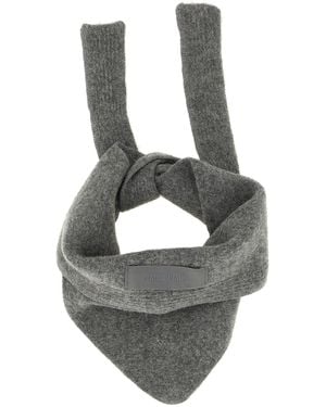 Jacquemus 'Le Chale Gros-Grain' Bandana - Gray