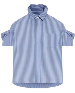 Sacai Oversized Striped Shirt - Blue