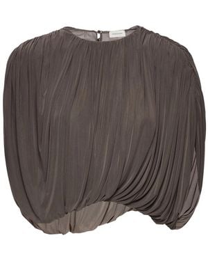 Magda Butrym Draped Cupro Top - Brown
