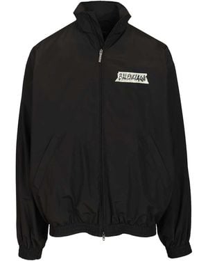 Balenciaga Masking Tape Tracksuit Jacket - Black