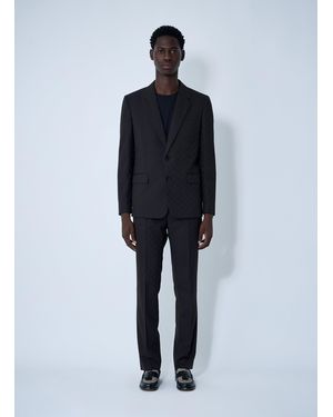 Gucci Gg Wool Jacquard Suit - Blue