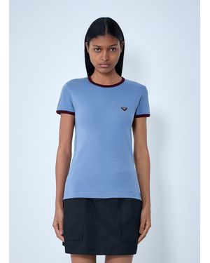 Prada Cotton Jersey T-Shirt - Blue