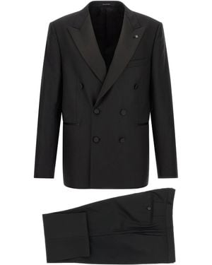 Tagliatore 'Bruce' Tuxedo Dress - Black