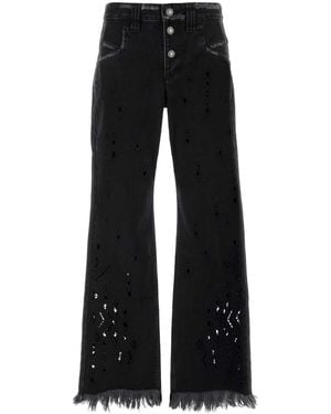 Isabel Marant Black Denim Amie Wide-leg Jeans