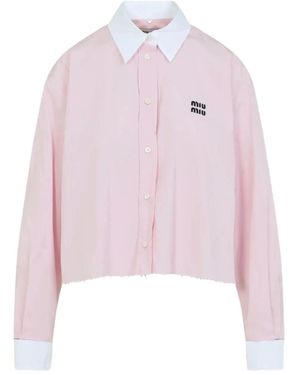 Miu Miu Popeline Shirt - Pink