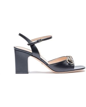 Gucci Horsebit Pump Sandals - Blue