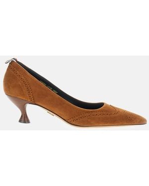 Thom Browne Velukid Wingtip Pump 50Mm - Brown