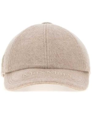 Max Mara Cappuccino Cashmere Lancia Baseball Cap - Brown