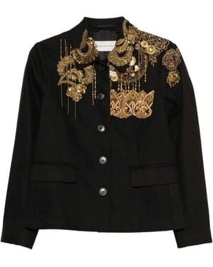 Dries Van Noten Bettsy Emb 4444 W.W. Jacket - Black