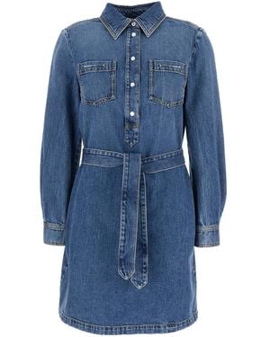 Gucci Denim Dress With Horsebit - Blue