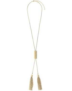 Balmain 'Snake' Necklace With Tassels - White