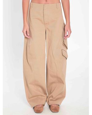 パンツ Alaia Cargo trousers with knit band Beige ALAÏA CARGO TROUSERS WITH KNIT BAND | ALAÏA BE