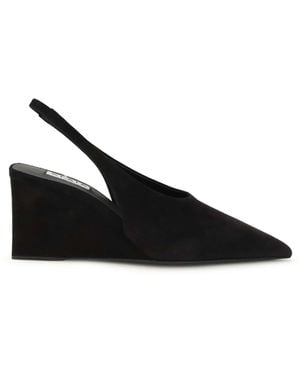 Alaïa Pumps Cube Wedge Slingback Goatskin (Hircus Goatskin) - Black