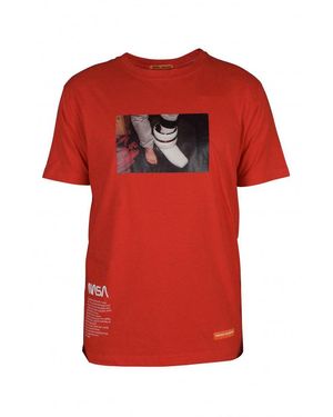 Heron Preston Cotton Graphic-Print T-Shirt - Red