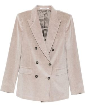 Tagliatore Cotton And Cashmere Double-Breasted Suit - White