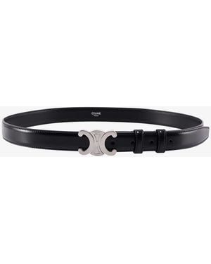Celine Leather Belt - White