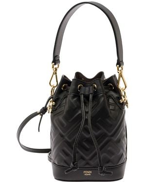 Fendi 'Mon Tresor' Minibag With Drawstring - Black
