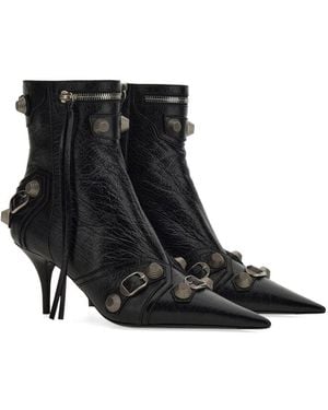 Balenciaga Pointed Upper Heel Boots - Black