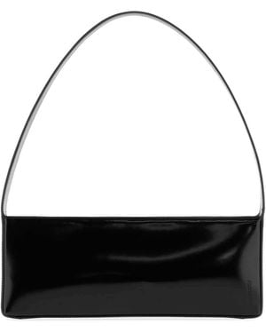 Jil Sander Leather Monolith East-West Shoulder Bag - Black