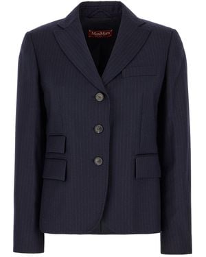 Max Mara Clothing Blazers & Gilets - Blue