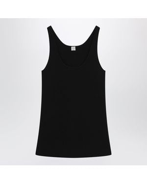 TOTEME Fitted Compact Knit Tank Top - Black