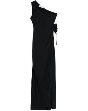 Coperni Asymmetric Flower Gown - Black